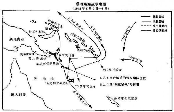 1942年美日珊瑚海海戰，海戰史上的首次航母對決