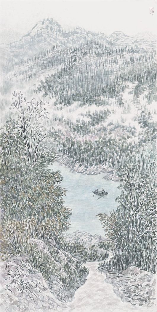 至臻高格 淡彩天成——淺析李翔的淡彩山水畫 至臻高格 淡彩天成——淺析李翔的淡彩山水畫