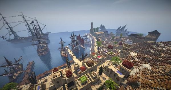 《我的世界》裡大佬造房，巨佬建海港，只有我在流浪