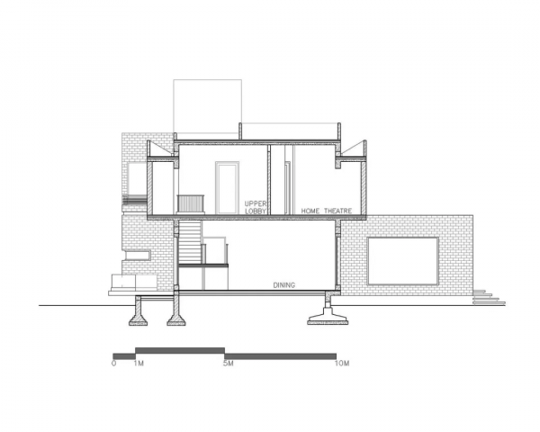 印度西杜住宅,懸浮的磚盒 印度西杜住宅,懸浮的磚盒