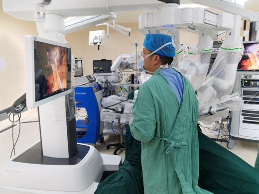 蘭州大學第二醫院腫瘤外科完成一例機器人脾臟切除聯合賁門周圍血管離斷術