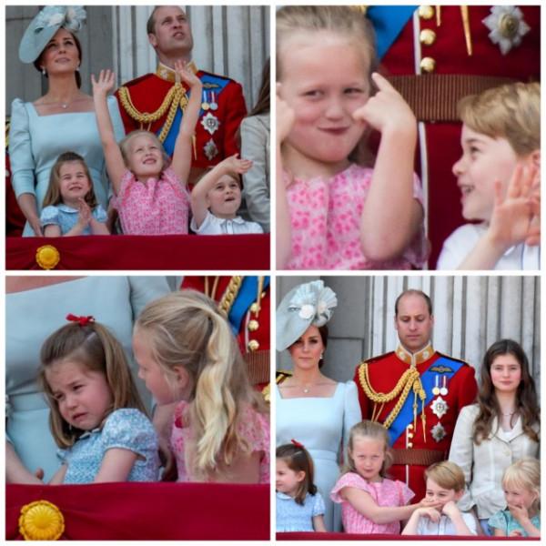 威廉王子小時候也好可愛，在陽臺上一點也閒不住，比喬治還會玩