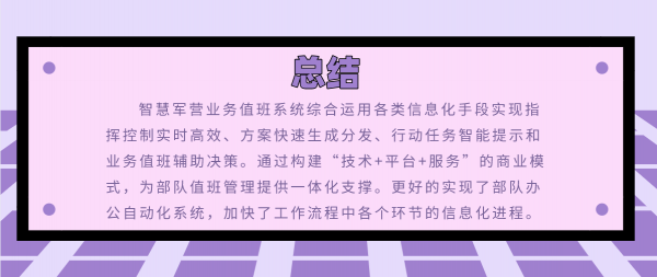 智慧軍營業務值班管理系統