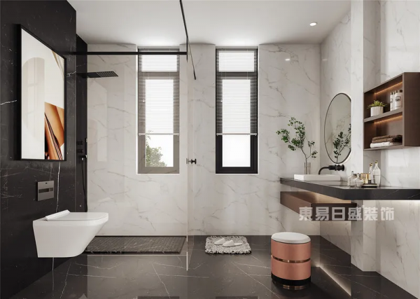 500㎡現代風格別墅裝修，白色大理石盡情釋放魅力