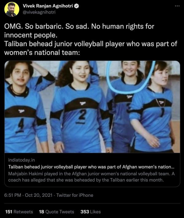 塔利班斬首阿富汗女排選手？真實死因曝光