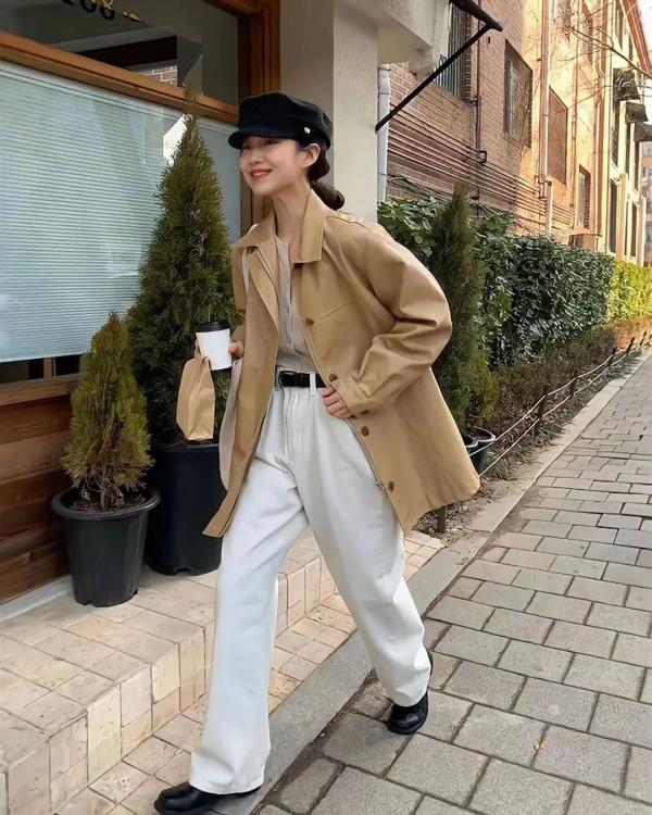 早春的第一件薄外套！小個子照著這樣穿，顯高又氣質