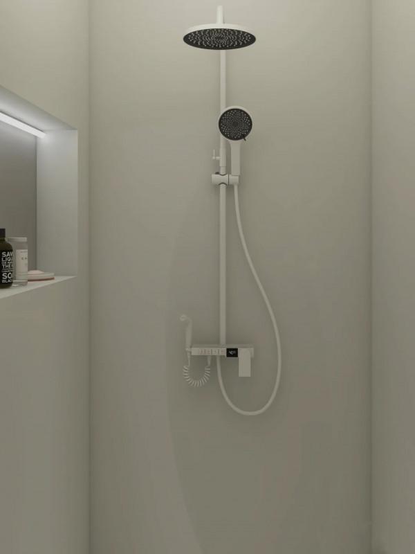 無縫一體的浴室