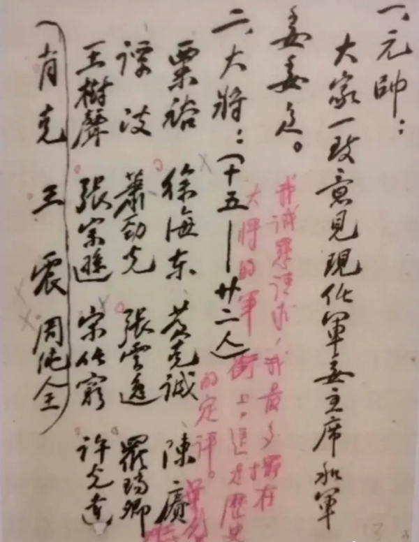 1955年元帥和大將最初名單都有誰？一張老照片說明一切