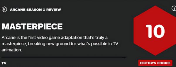 LOL動畫《雙城之戰》IGN 10分 一部遊改動畫傑出之作