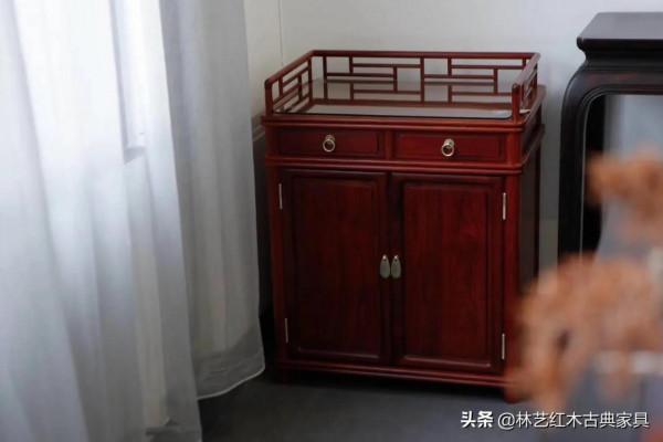 尚比亞紫檀萬字格茶水櫃