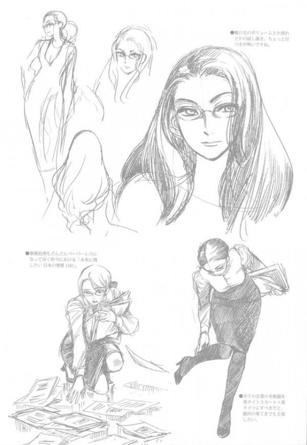 以畫女僕角色見長的漫畫家森薰,其筆下的女性角色設計稿 以畫女僕角色見長的漫畫家森薰,其筆下的女性角色設計稿