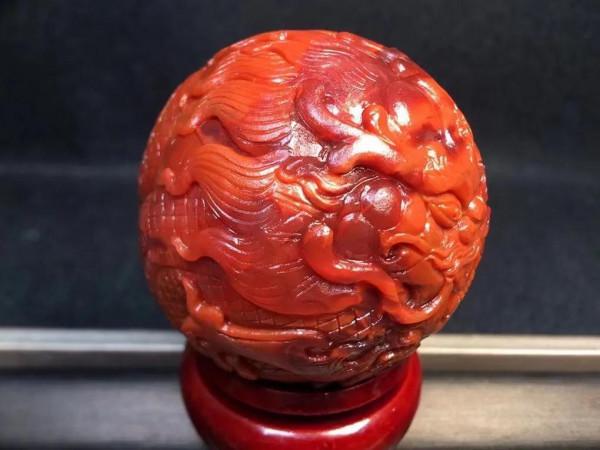 九口南紅老料大珠