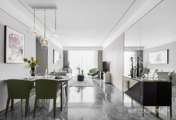 104平現代混搭軟裝改造三室