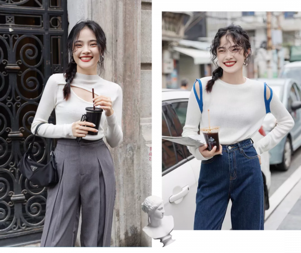 奶奶衫+連衣裙、西裝+闊腿褲，今秋王炸組合，顯高顯瘦炸了