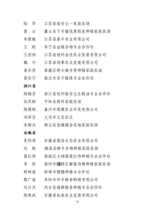 公示丨全國糧食生產先進集體和先進個人擬表彰物件 公示丨全國糧食生產先進集體和先進個人擬表彰物件