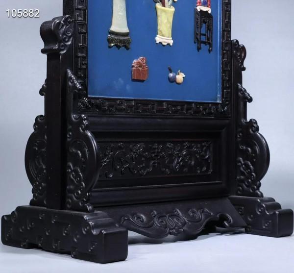 紫檀·博古插屏