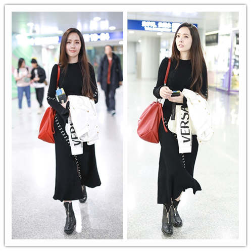 冬季穿裙子要選低調的，連郭碧晨這種闊太都這麼穿，溫柔還高階