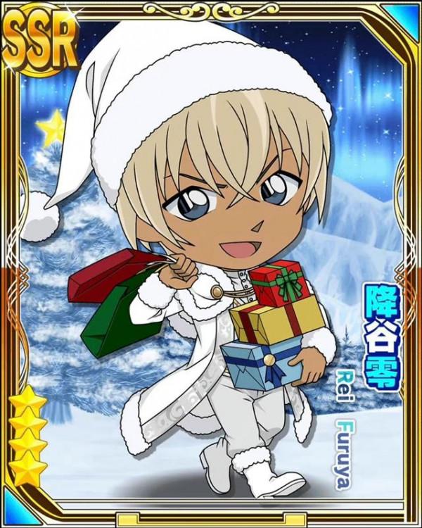 名偵探柯南降谷零Q版造型，發禮物的白色聖誕老人，太可愛想抱走