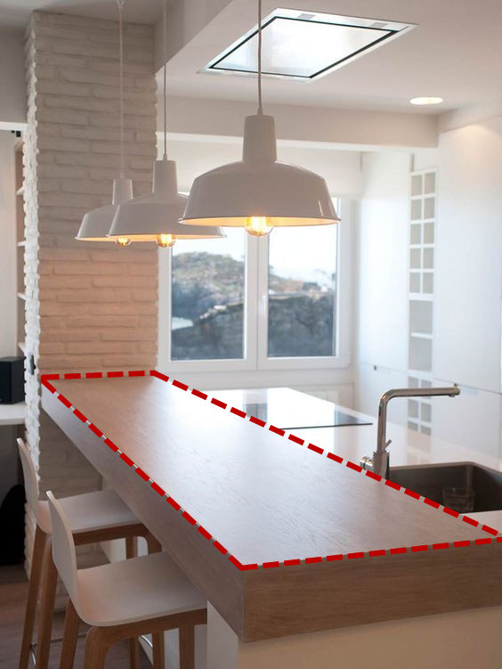 現在流行高低島臺,抬高15公分能多個吧檯,下降50公分還能當卡座 現在流行高低島臺,抬高15公分能多個吧檯,下降50公分還能當卡座