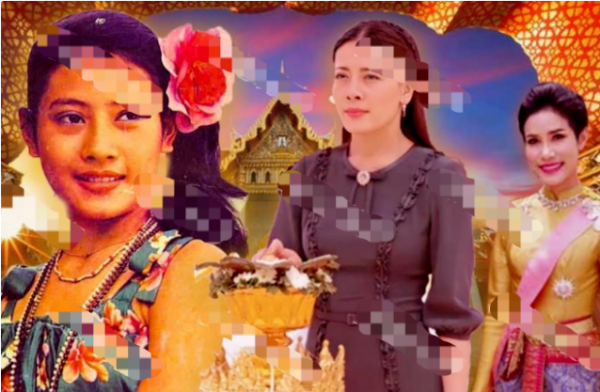 餘娃達近照，一身紫色套裝裙氣質高貴，五個子女中女兒思蕊梵像她