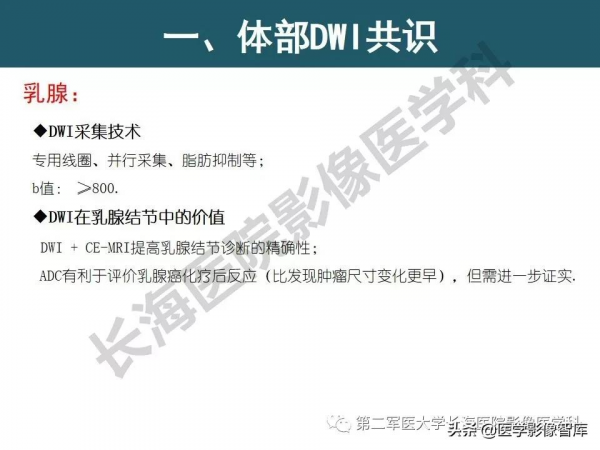 體部DWI共識及胰腺DWI研究經驗介紹