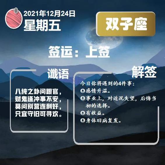 所有星座將要發生的事情預測(12月24日星期五) 所有星座將要發生的事情預測(12月24日星期五)