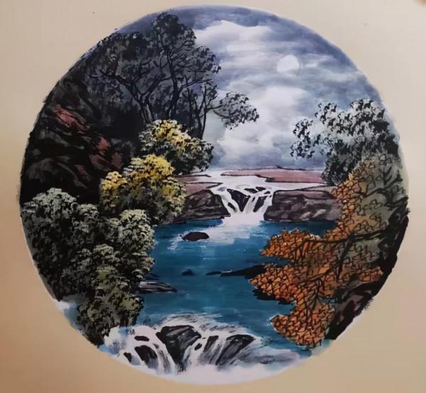 中國新彩墨藝術家鐘山石先生作品欣賞 中國新彩墨藝術家鐘山石先生作品欣賞