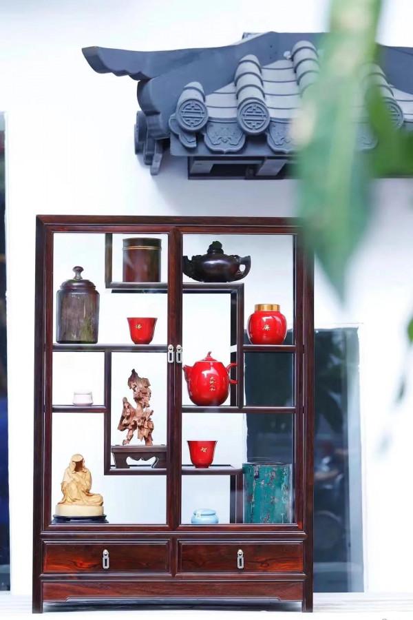 大紅酸枝 &period; 雙開門 萬字閣