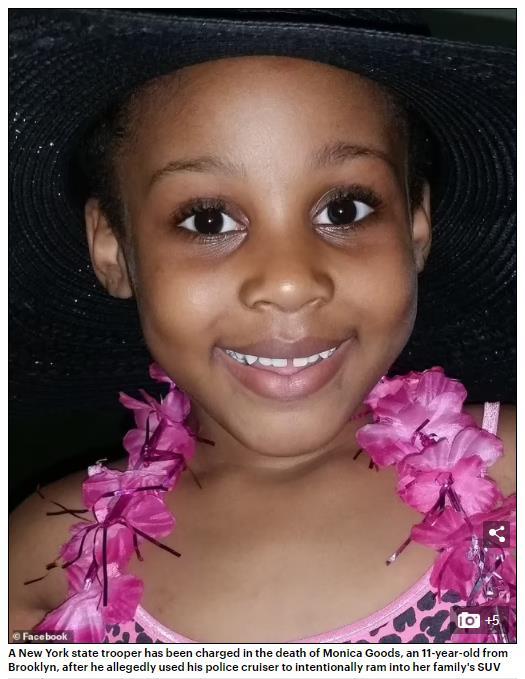 連撞兩次！美國警察開警車故意撞翻私家車，導致11歲女孩死亡