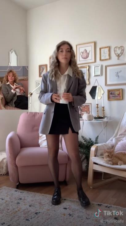 外國妹子紛紛模仿起梅格瑞恩的秋季穿搭，摩登雅痞風舒適又實用