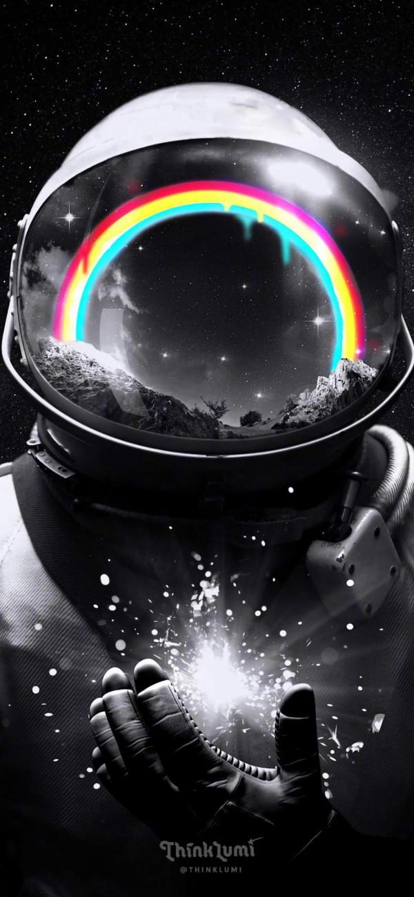 宇航員桌布｜總有一場相遇，帶著溫柔奔赴而來