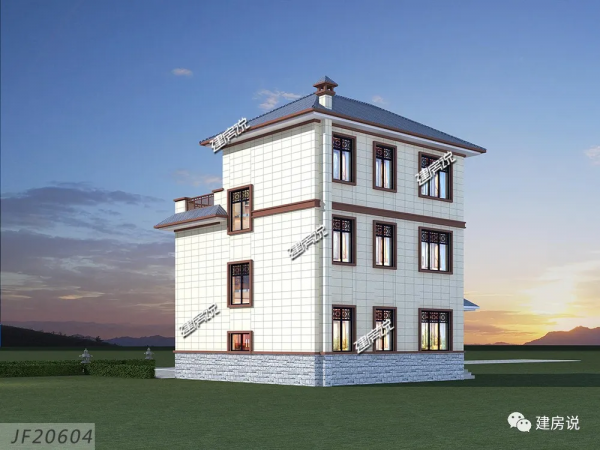 三層新中式別墅，講究空間層次感，有格調又不落俗套