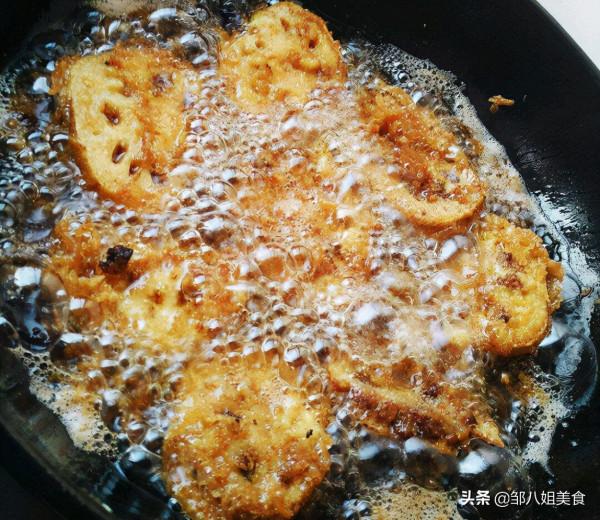 炸藕夾不難，調好脆皮糊是關鍵，教你正確做法，外焦裡嫩不油膩