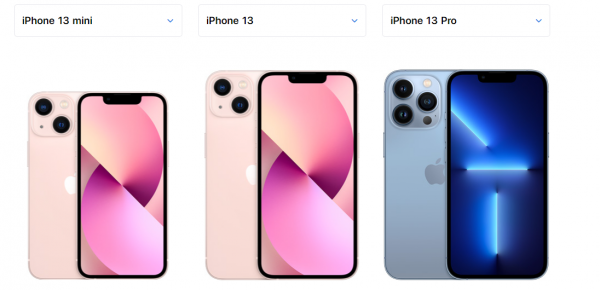 蘋果13系列手機分別多少英寸