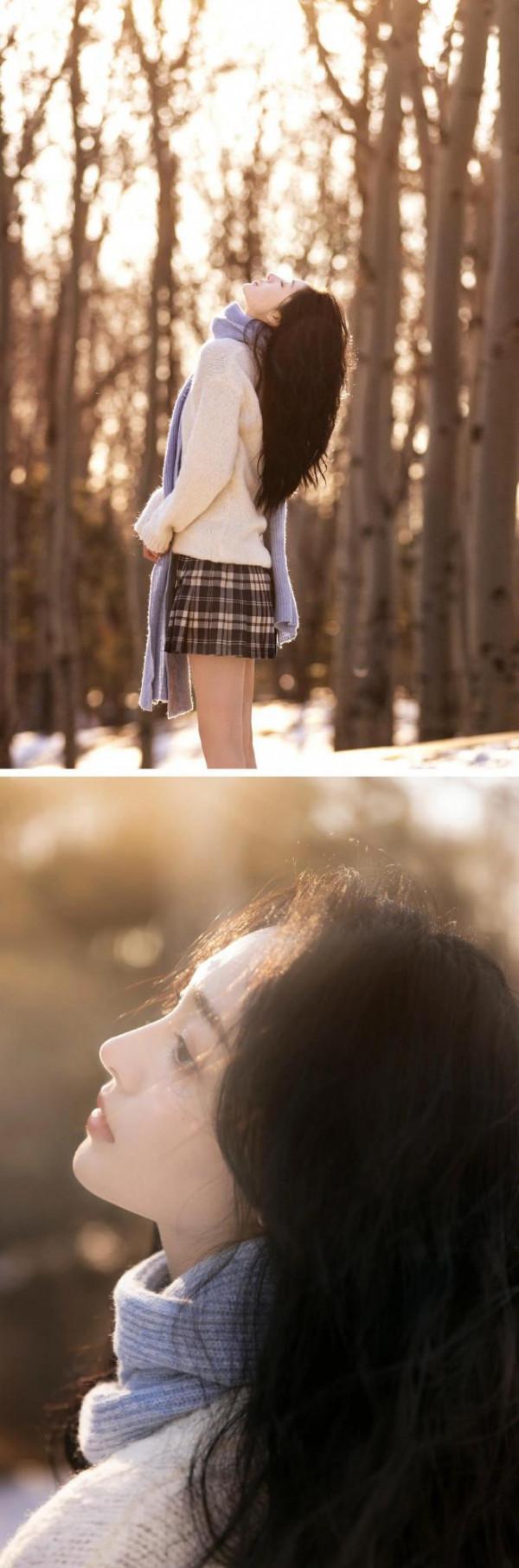 周潔瓊雪地拍照模板