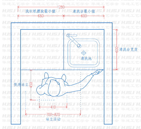 陽臺一體式洗衣櫃尺寸設計！HJSJ-2021