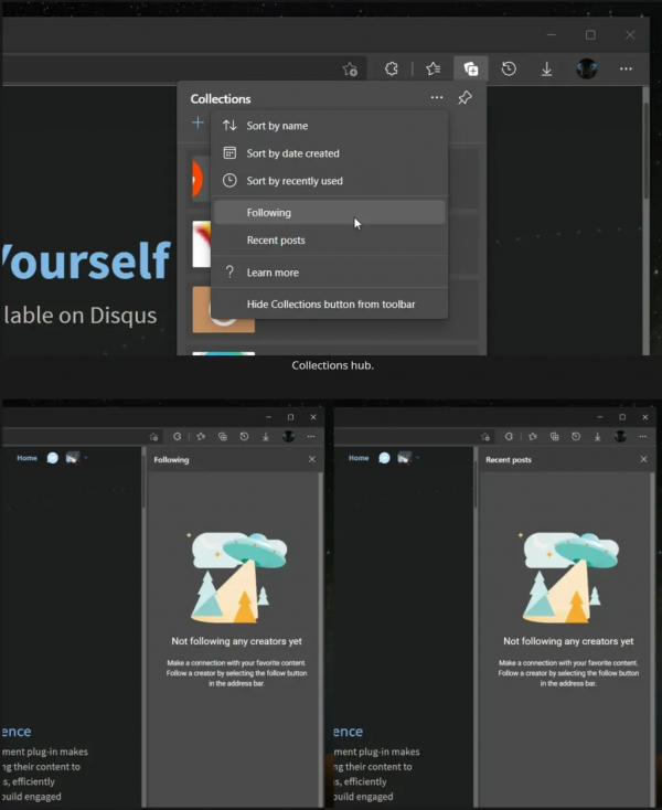 微軟Edge瀏覽器重啟Followable標籤：可關注網站動態