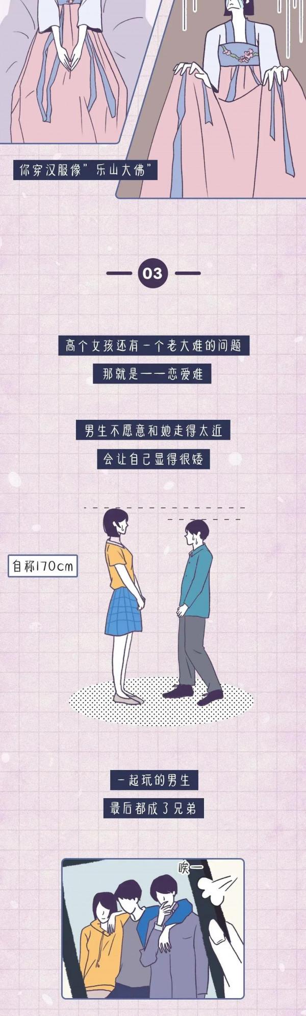 最受“歡迎”女生身高TOP5!一組漫畫了解,170+女生日常有多難? 最受“歡迎”女生身高TOP5!一組漫畫了解,170+女生日常有多難?