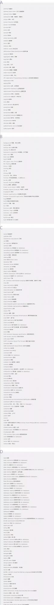 1800個程式設計常用英文詞彙，編碼路上暢通無阻