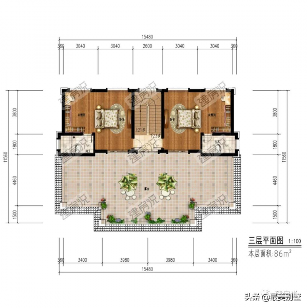 大氣歐式雙拼別墅，每家出20幾萬就能住大別墅，想想就划算