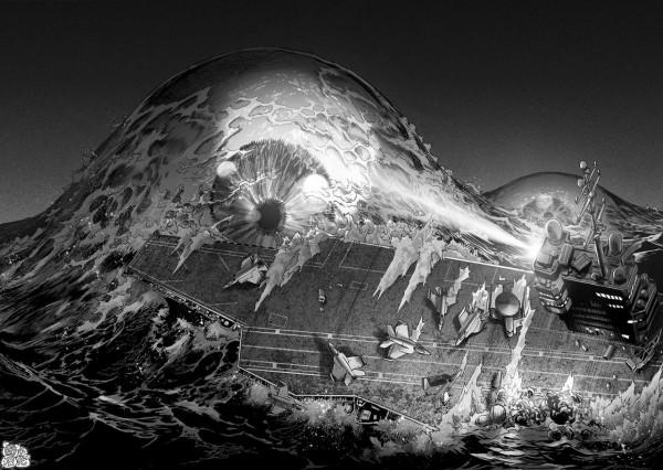 一拳超人重置版200話：閃耀夜空的三方亂戰，閃光VS白金VS餓狼