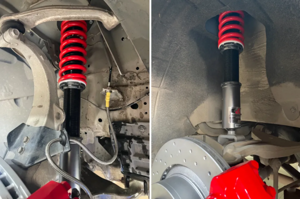 16款英菲尼迪Q50L升級Q60S前四後二卡鉗+L&amp;T絞牙避震