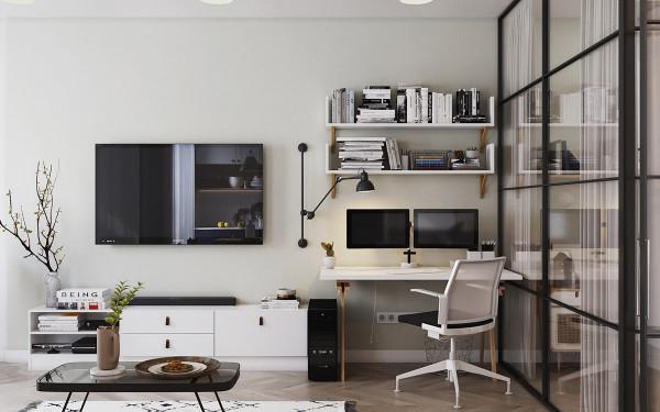 點點藍色帶來的深度和個性！2間60平小戶型設計