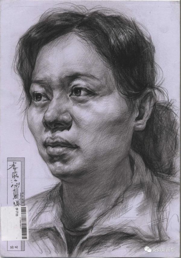 2022屆安徽省美術統考一模~素描高分卷