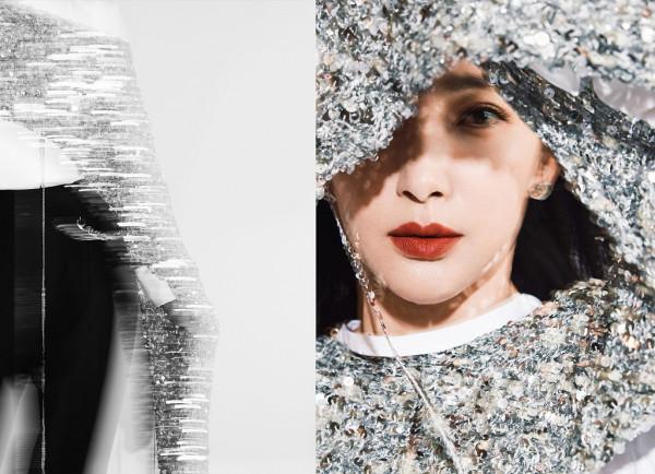 李冰冰銀色亮片絲帶輕甩顯高貴 光影之間眼底故事感滿滿