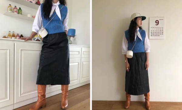 襯衫搭毛背心才是純欲天花板吧