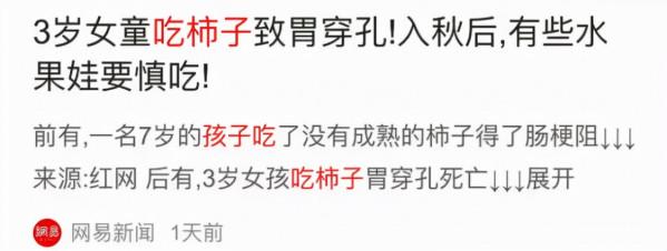 空腹吃柿子胃裡長結石!4種秋季常見水果,娃吃有風險 空腹吃柿子胃裡長結石!4種秋季常見水果,娃吃有風險