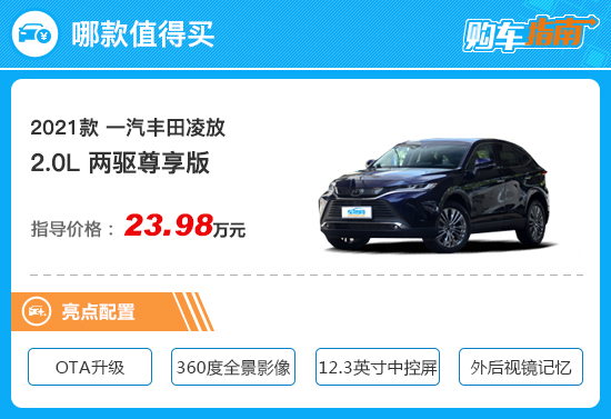 推薦2.0L尊享版 一汽豐田凌放購車指南