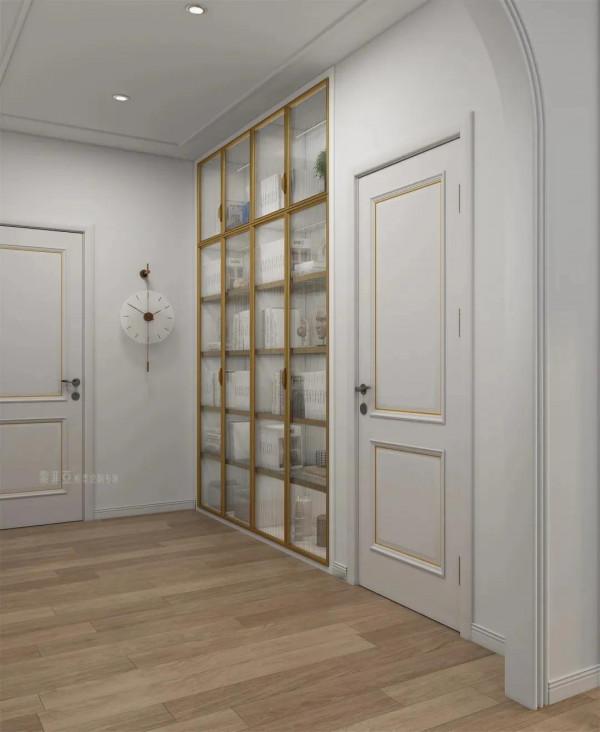 一進門就驚豔！這140㎡簡歐三房，櫃子入牆真爽