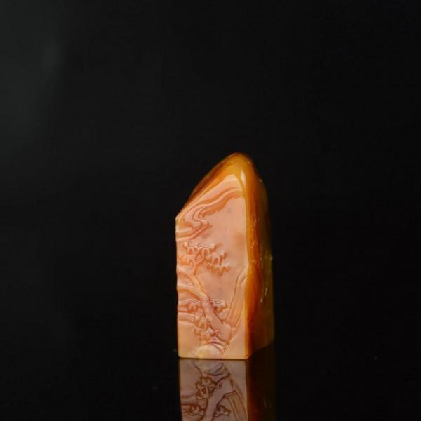 壽山石田黃凍 枇杷黃 田黃石 正田 薄意 秋江泛舟 收藏品